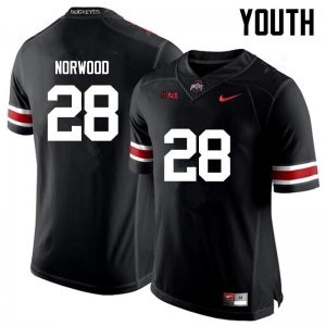 Youth Ohio State Buckeyes #28 Joshua Norwood Black Nike NCAA College Football Jersey Best KHK4344CH